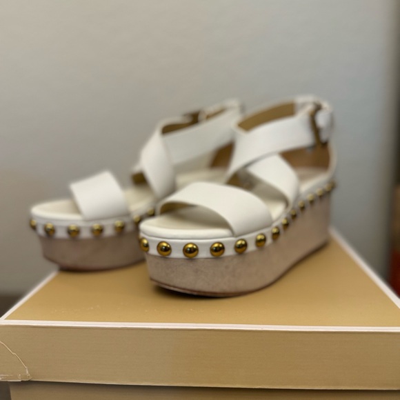 Michael Kors Shoes - Garner Mid Wedge leather/Done Studs Size 6 excellent condition.